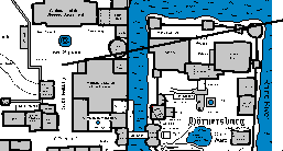 Map of Lego Castle and nearby town